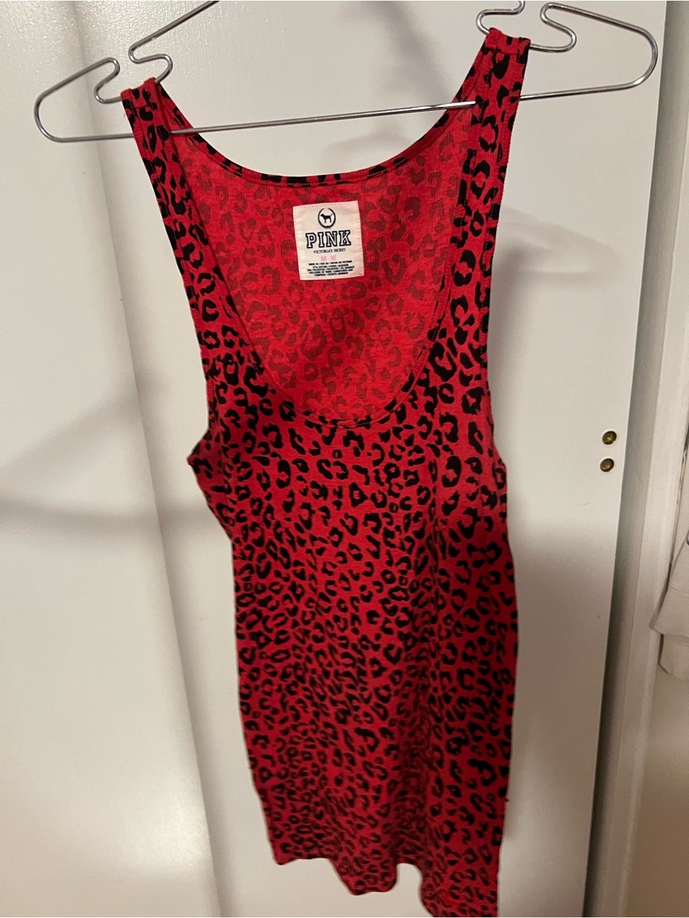 PINK Victoria's Secret Leopard Scoop Tanks. Red leopard. Purple leopard and gray